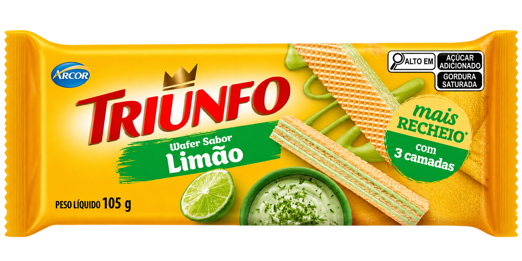 Wafer Limão Triunfo 105g