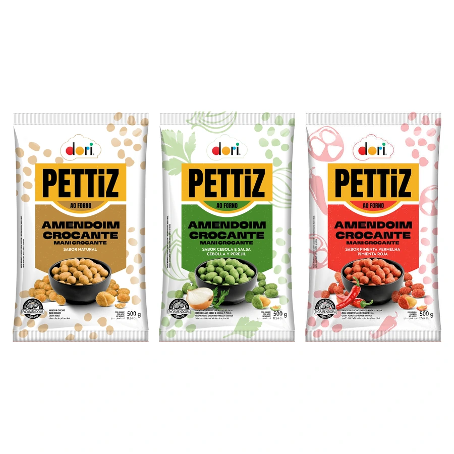 Amendoim Pettiz 500g — 3 Sabores